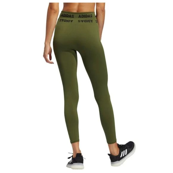 Adidas Women's Aeroknit 7/8 Leggings - Dark Green Size: Medium - Picture 2 of 5